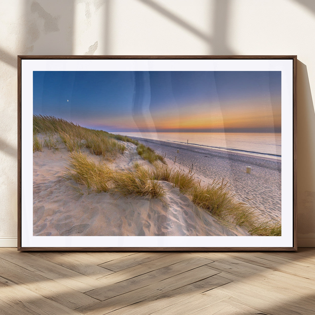 79397-MGC-FP-36x24_Walnut-Sunrise On The Beach Wall Art Canvas Print