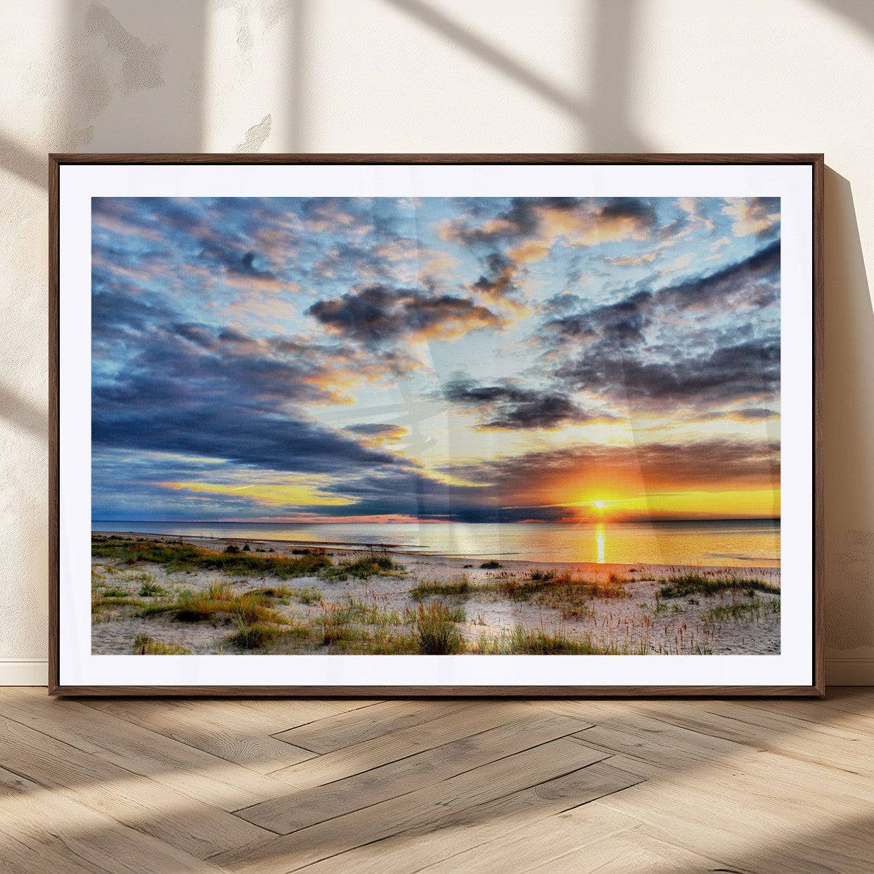MGC-FP-36x24 - Sunset On The Ocean Wall Art Canvas Print