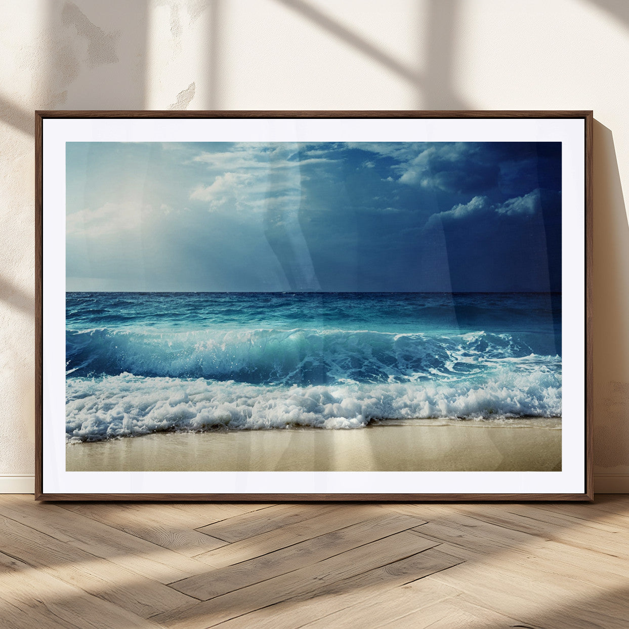 MGC-FP-36x24 - Majestic Ocean Wave Wall Art Canvas | 3 Panel Large Seascape Print for Living Room, Bedroom, Office