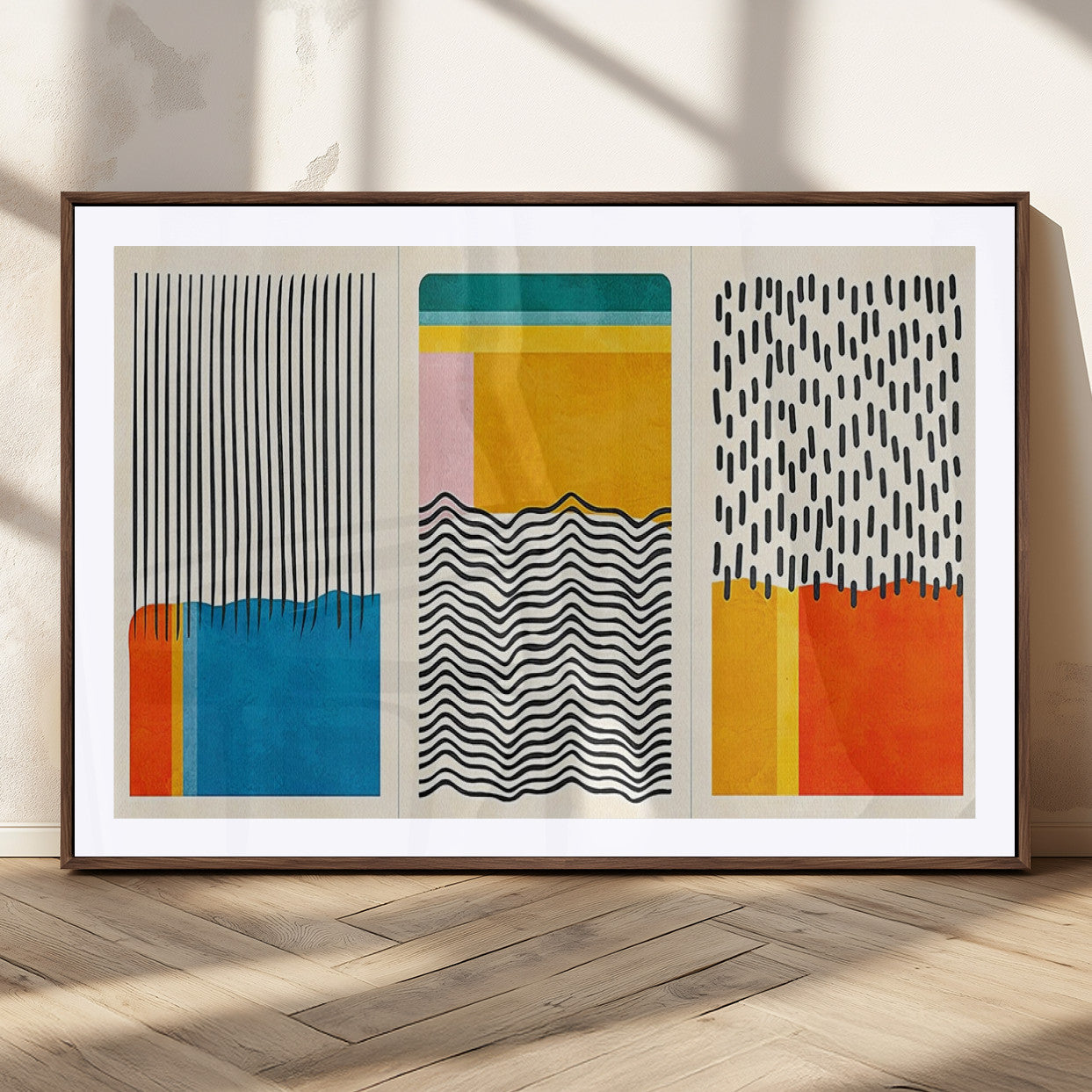 MGC-FP-36x24 - Canvas Print Wall Art Abstract Illustrs Art Boho, Framed Abstract Boho Art