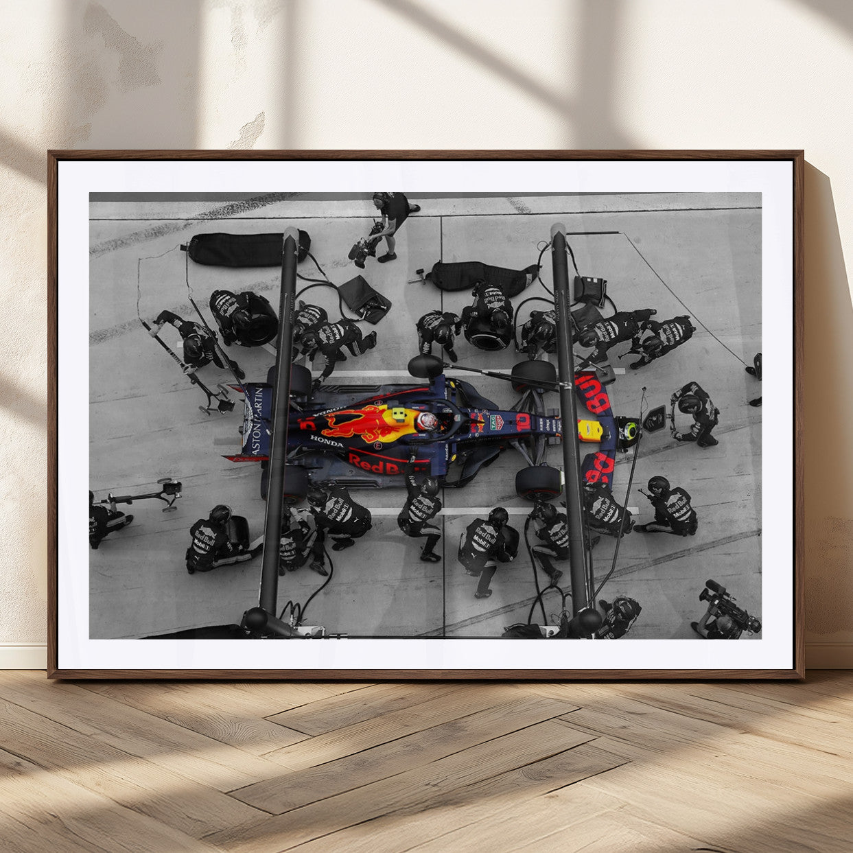 RedBull-MGC-FP-36x24_Walnut-RedBull Formula 1 Canvas Wall Art Print