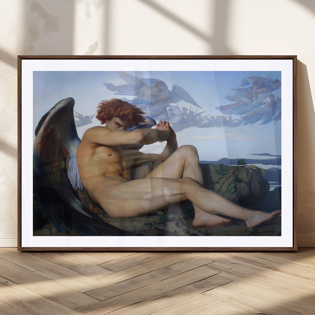 94220-MGC-FP-36x24_Walnut-Fallen Angel Wall Art Canvas Print – Classic Art, Framed, Ready to Hang - Alexandre Cabanel