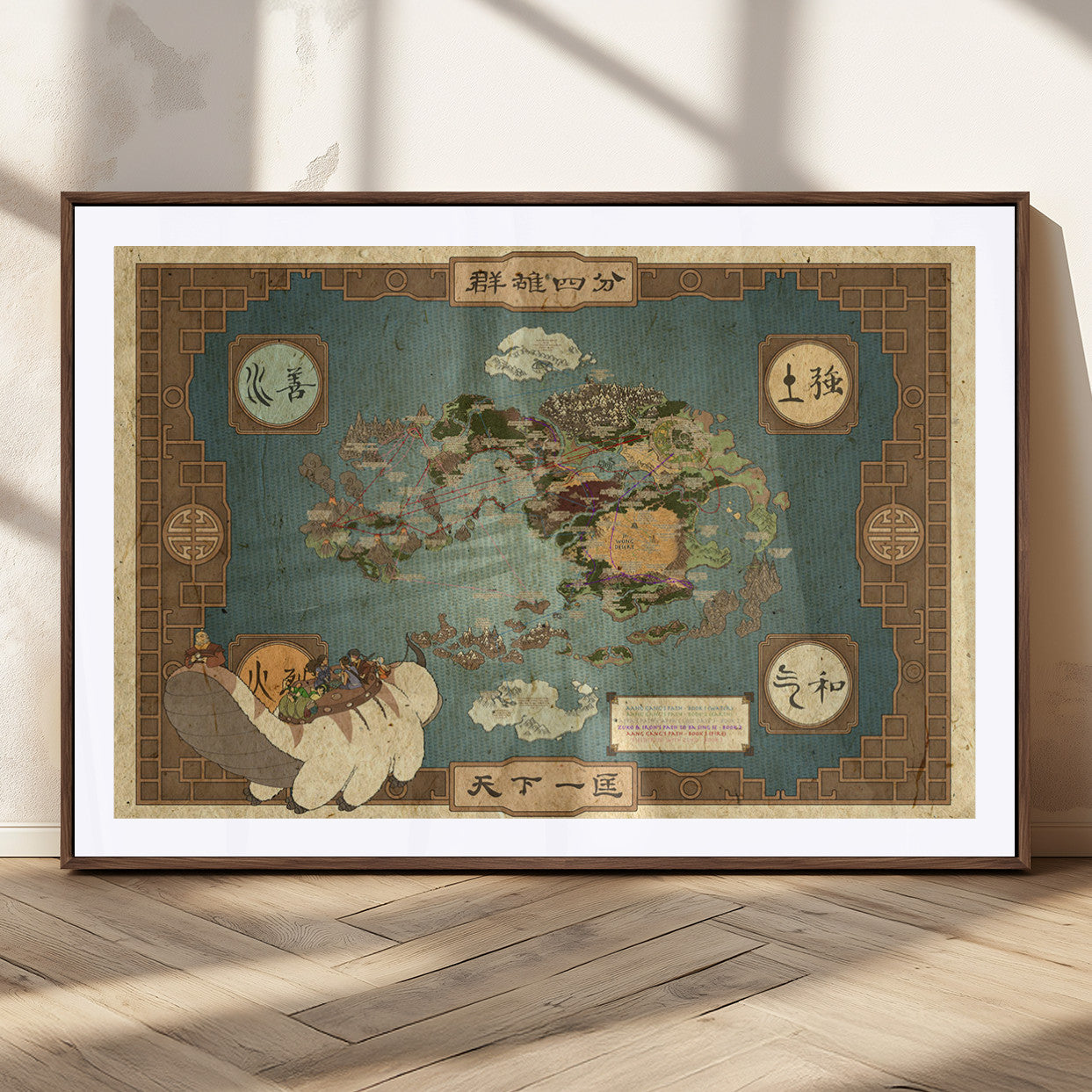 MGC-FP-36x24 - Push Pin World Map Canvas Print – Framed Wall Art for Couples to Track Their Travels – Anniversary