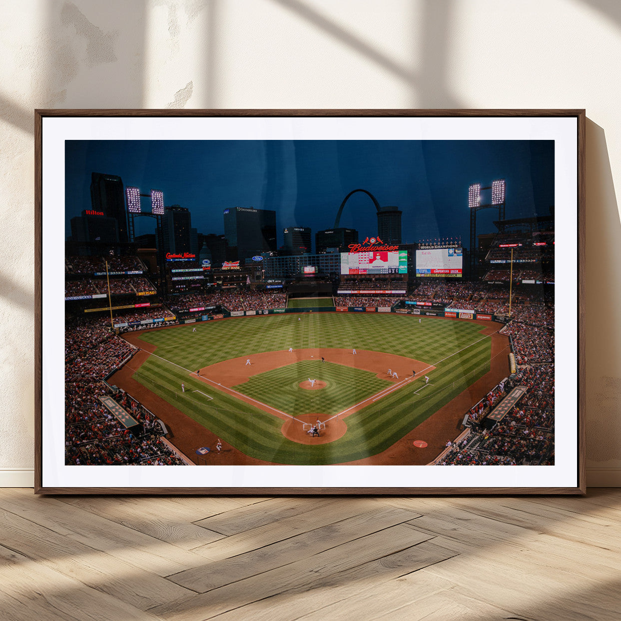 MGC-FP-36x24 - St. Louis Cardinals Baseball Team Print - Busch Stadium Wall Art Canvas Print