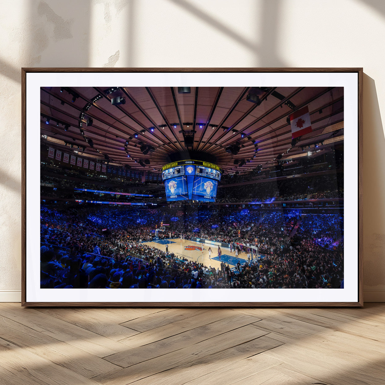 MGC-FP-36x24 - Madison Square Garden Basketball Print Canvas- Madison Square Garden Basketball Game Triple Canvas