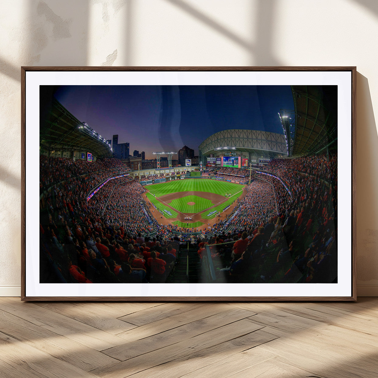 MGC-FP-36x24 - Houston Astros Baseball Print Canvas - Houston Minute Maid Park Stadium Wall Art Canvas Print