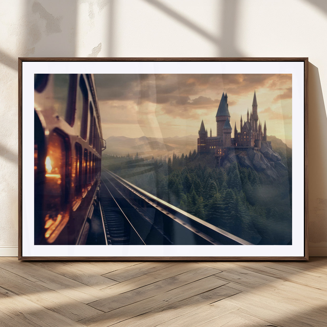 MGC-FP-36x24 - Harry Castle Wall Art Canvas Print, Wizard School Wall Art Print, Movie Wall Art Print