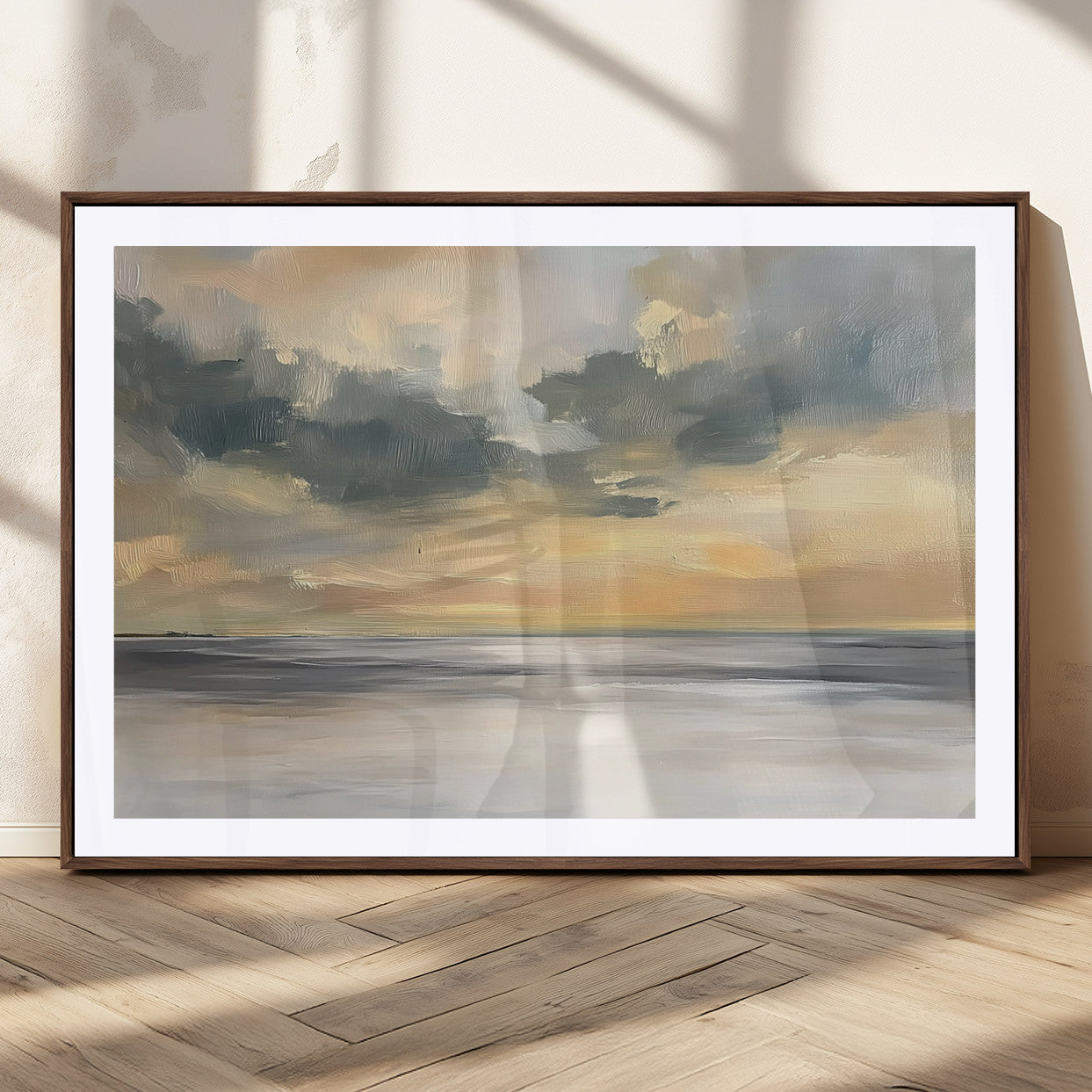 MGC-FP-36x24 - Modern Coastal Artwork with Vibrant Abstract Ocean Waves Wall Art Canvas Print for Contemporary
