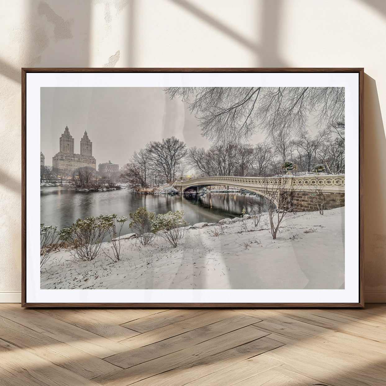 MGC-FP-36x24 - The Bow Bridge in Central Park Canvas, The Bow Bridge Canvas Print