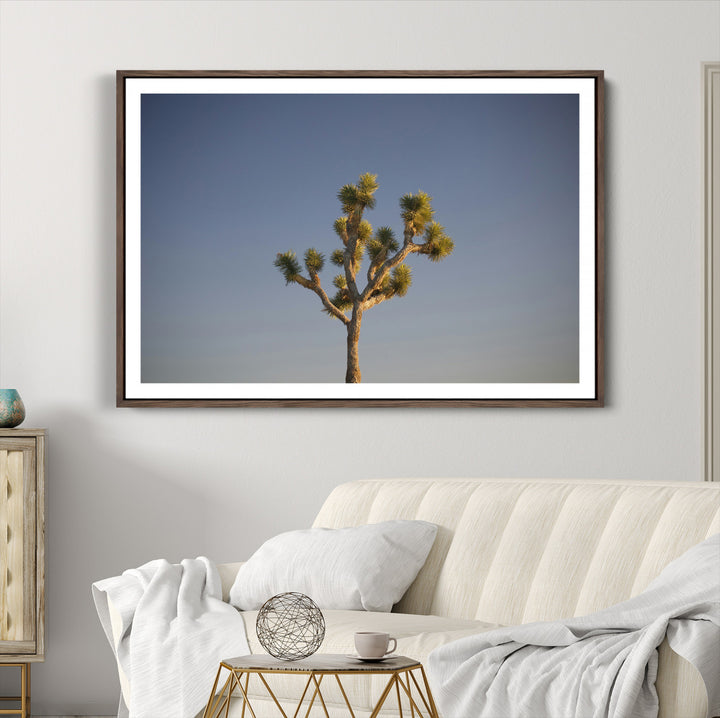 Joshua Tree Art Wall Art Canvas Print, Framed Desert Landscape Art Picture Print, Southwestern Nature Perfect Southwestern Boho Decor