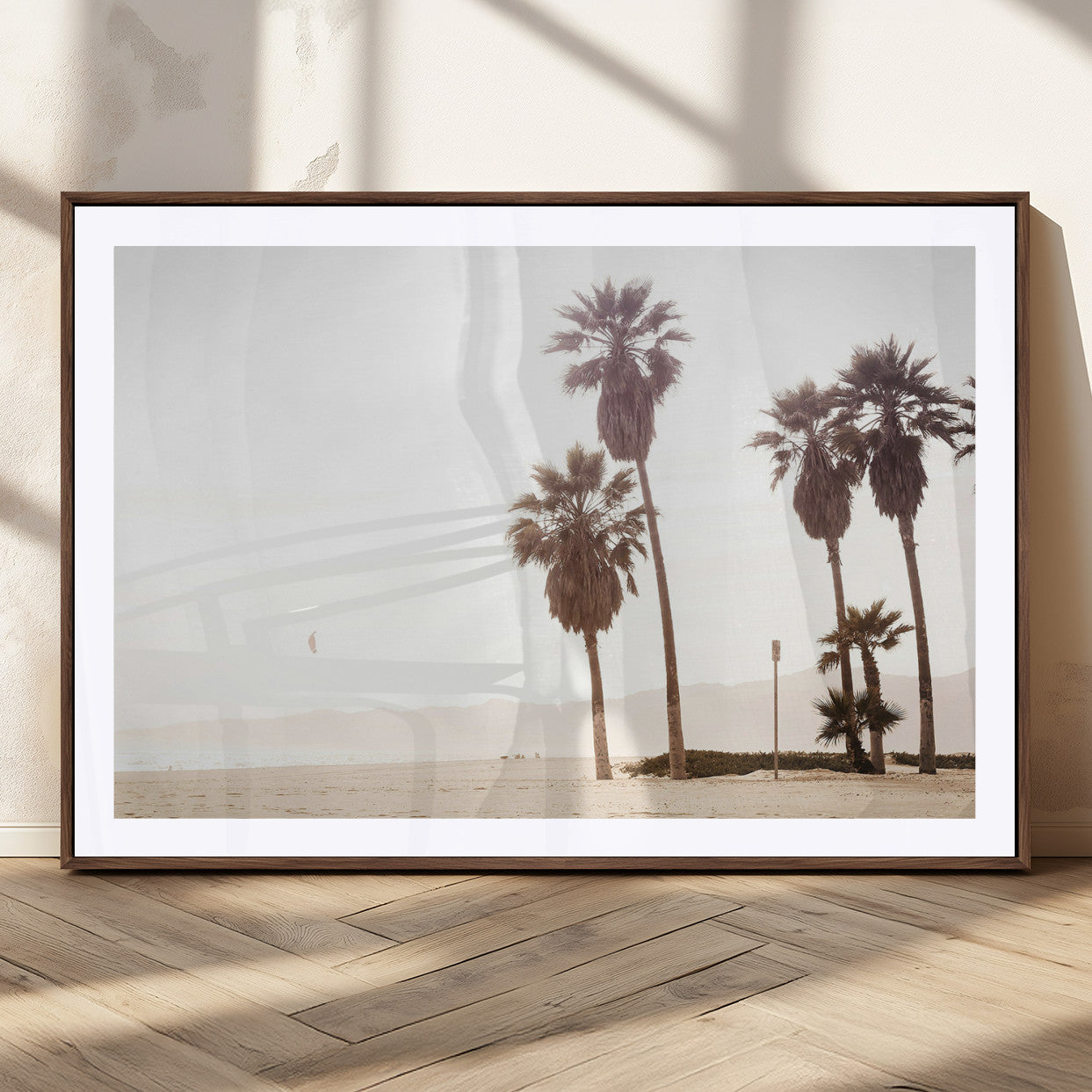 MGC-FP-36x24 - Coastal Light Wall Art Canvas Print, Framed Relaxing Shoreline Art Picture Print, Minimalist Ocean Perfect Tropical Serenity Decor Artwork