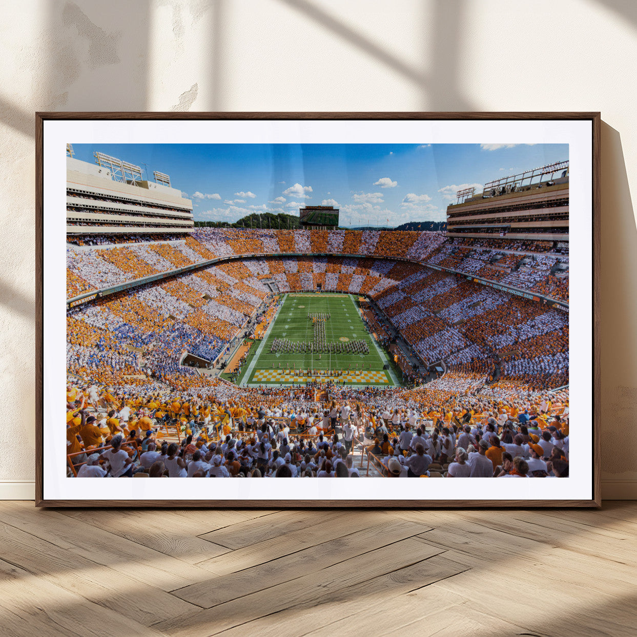 64238859-MGV-CV-36X24-Tennessee Neyland Stadium Wall Art Print, Sports Arena Canvas Wall Art, Panoramic Stadium Canvas Print, Modern Athletic Field Art Printing