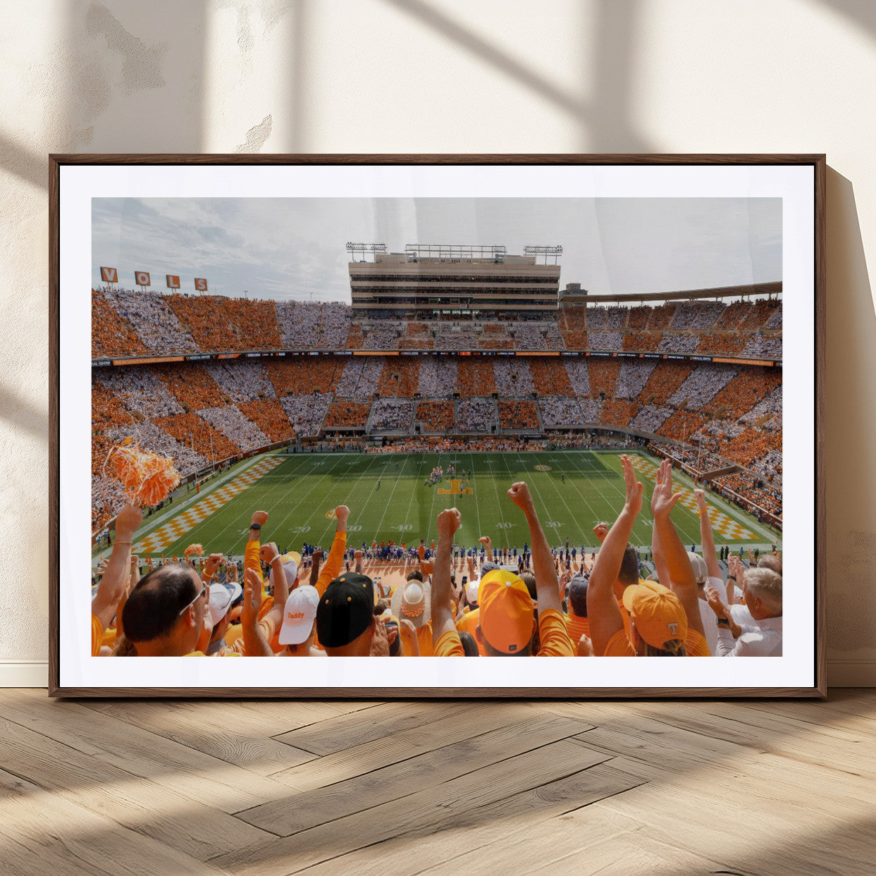 76011417-MGV-CV-36X24-Tennessee Neyland Stadium Wall Art Print, Sports Arena Canvas Wall Art, Panoramic Stadium Canvas Print, Modern Athletic Field Art Printing