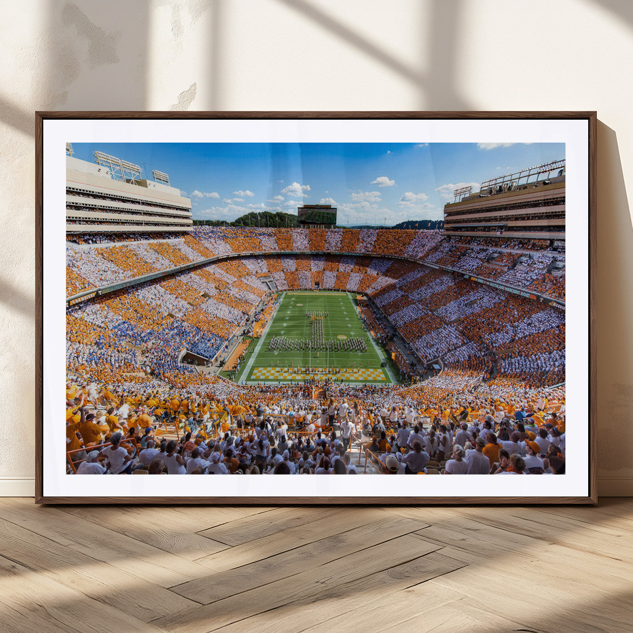 77097951-MGC-FP-36x24 - Tennessee Neyland Stadium Wall Art, Sports Arena Canvas Print, Panoramic Stadium Canvas Artwork for Home, Office