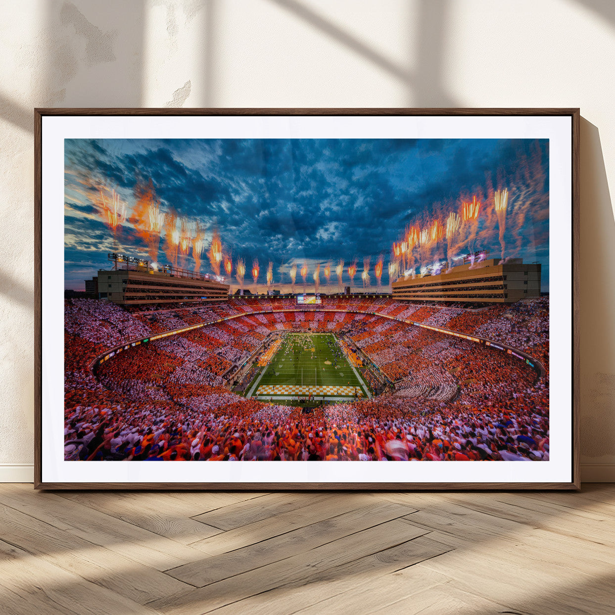 MGC-FP-36x24 - Tennessee Neyland Stadium Wall Art Print, Sports Arena Canvas Wall Art, Panoramic Stadium Canvas