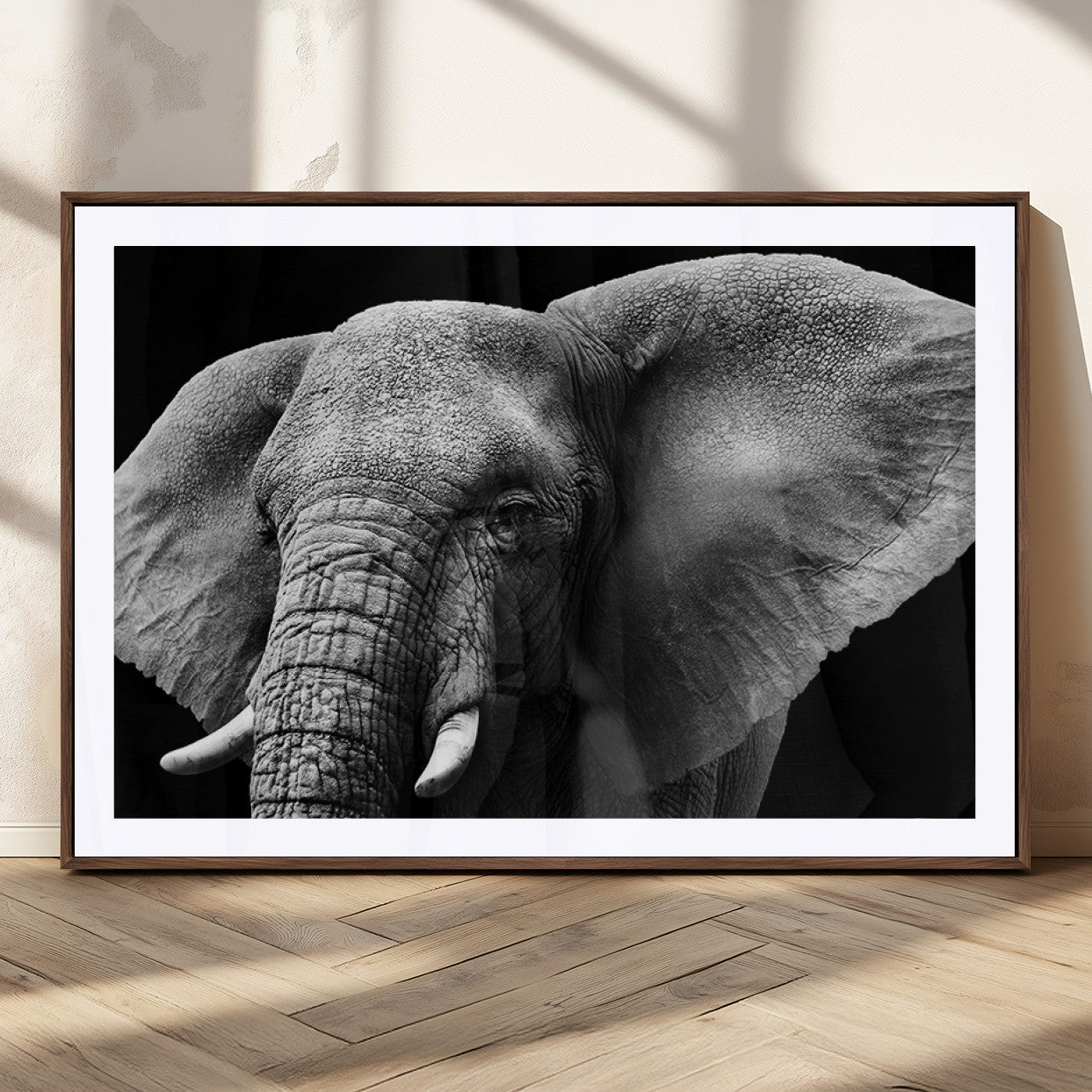 MGC-FP-36x24 - Big Elephant Close Up Wall Art Canvas Print