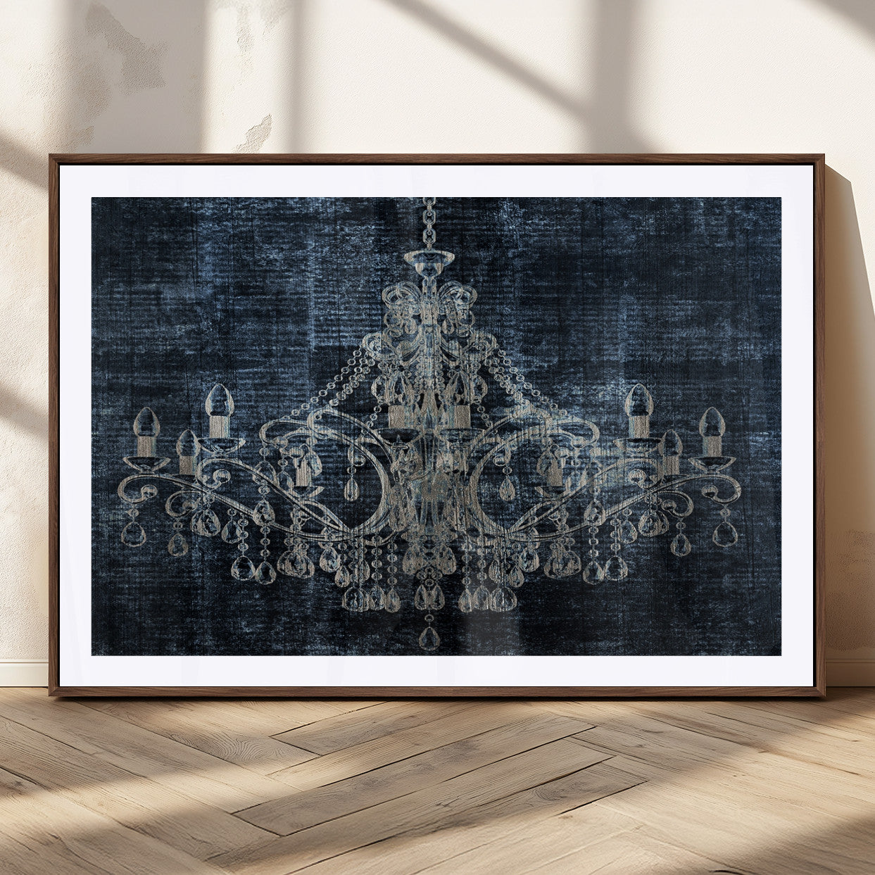 MGC-FP-36x24 - Dark Chandelier Wall Art Canvas Print