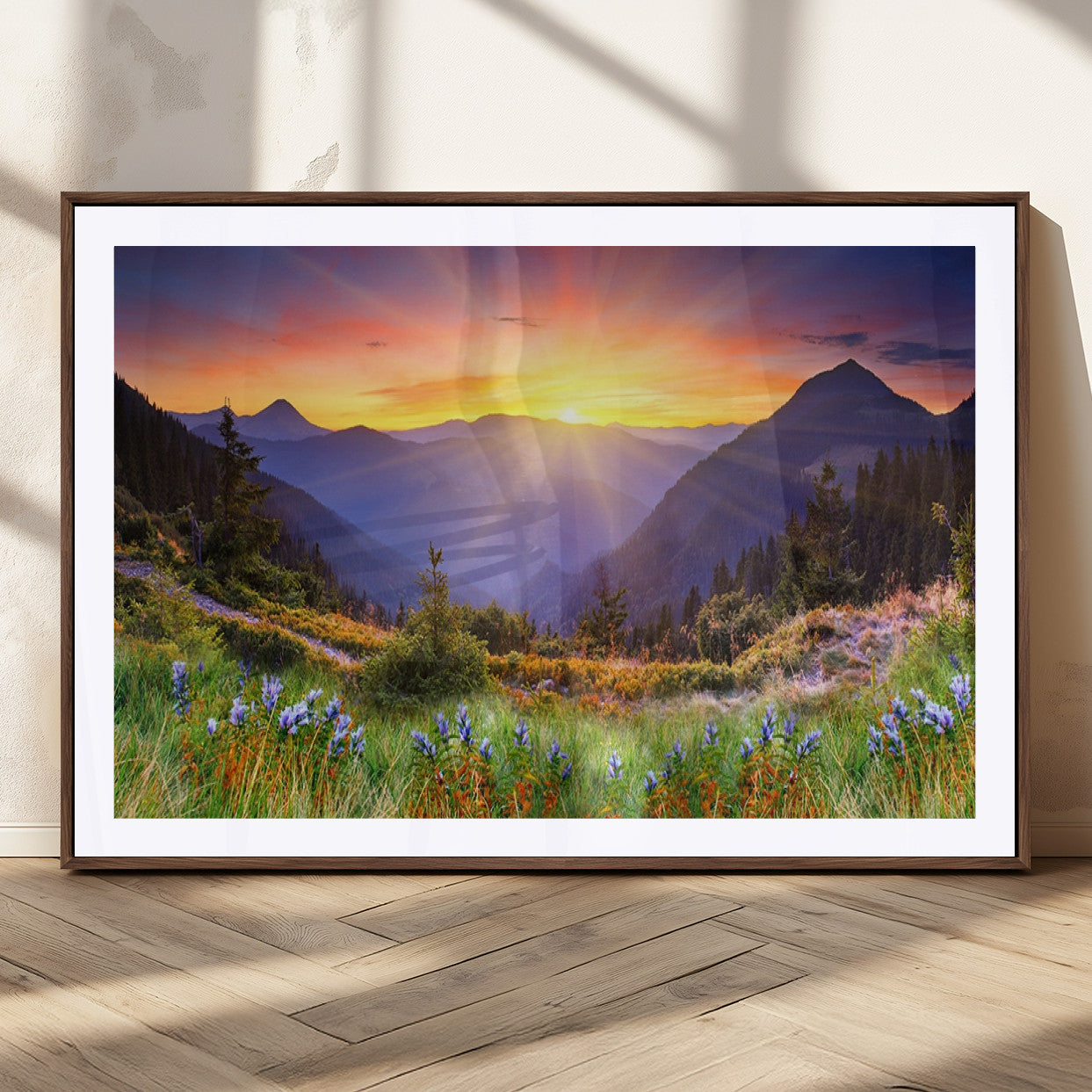 MGC-FP-36x24 - Mountain and Spring Wall Art Canvas Print