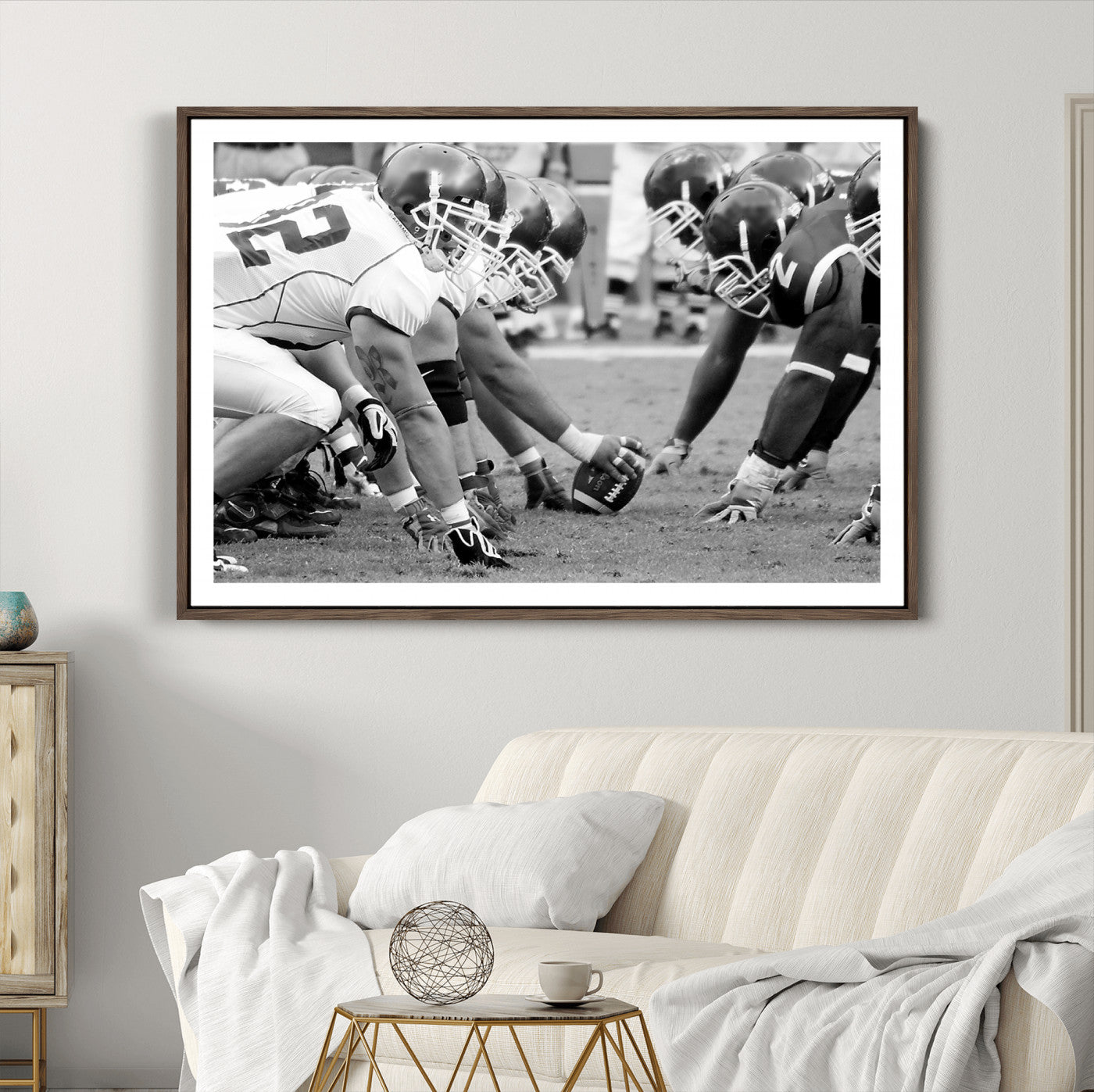 97432-MGC-FP-36x24_Walnut-American Football Player Wall Art Canvas Print