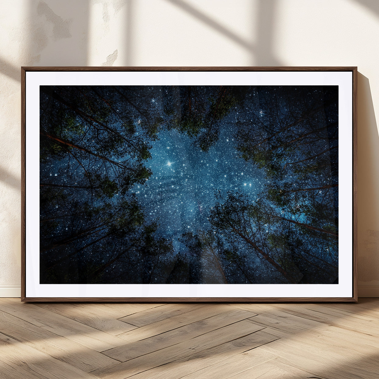 79948-MGC-FP-36x24_Walnut-Forest and Stars Wall Art Canvas Print