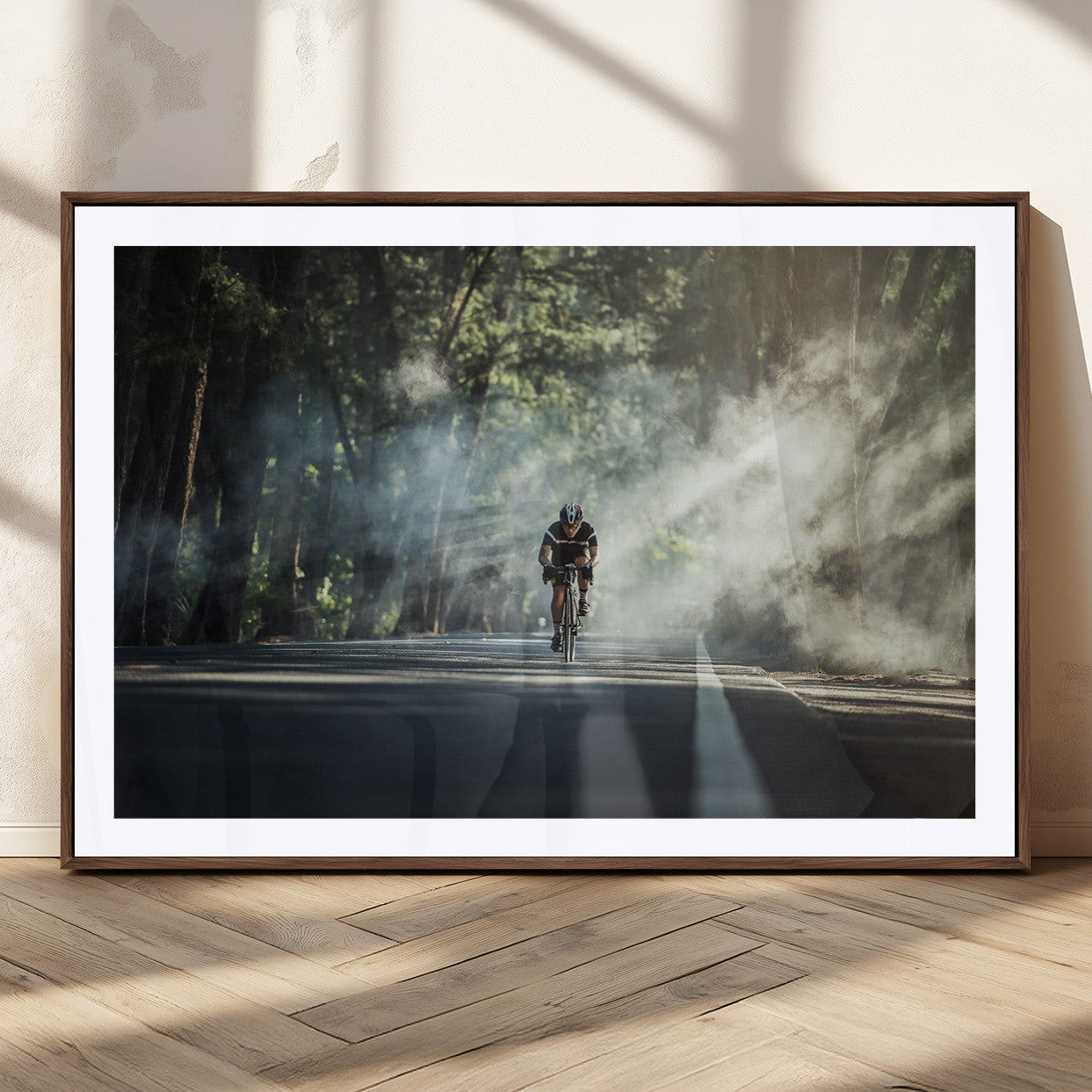 MGC-FP-36x24 - Cycling Road Bike in the Morning, Cycling Road Bike Canvas Print