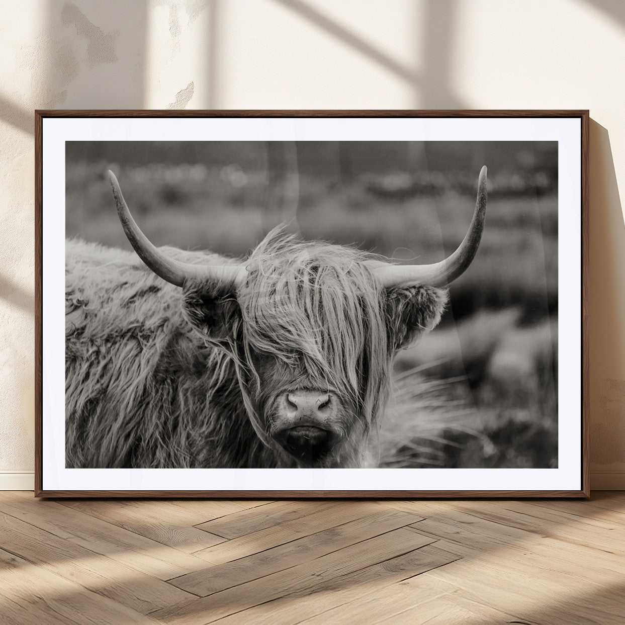 MGC-FP-36x24 - Cow Focus Canvas Wall Art Print