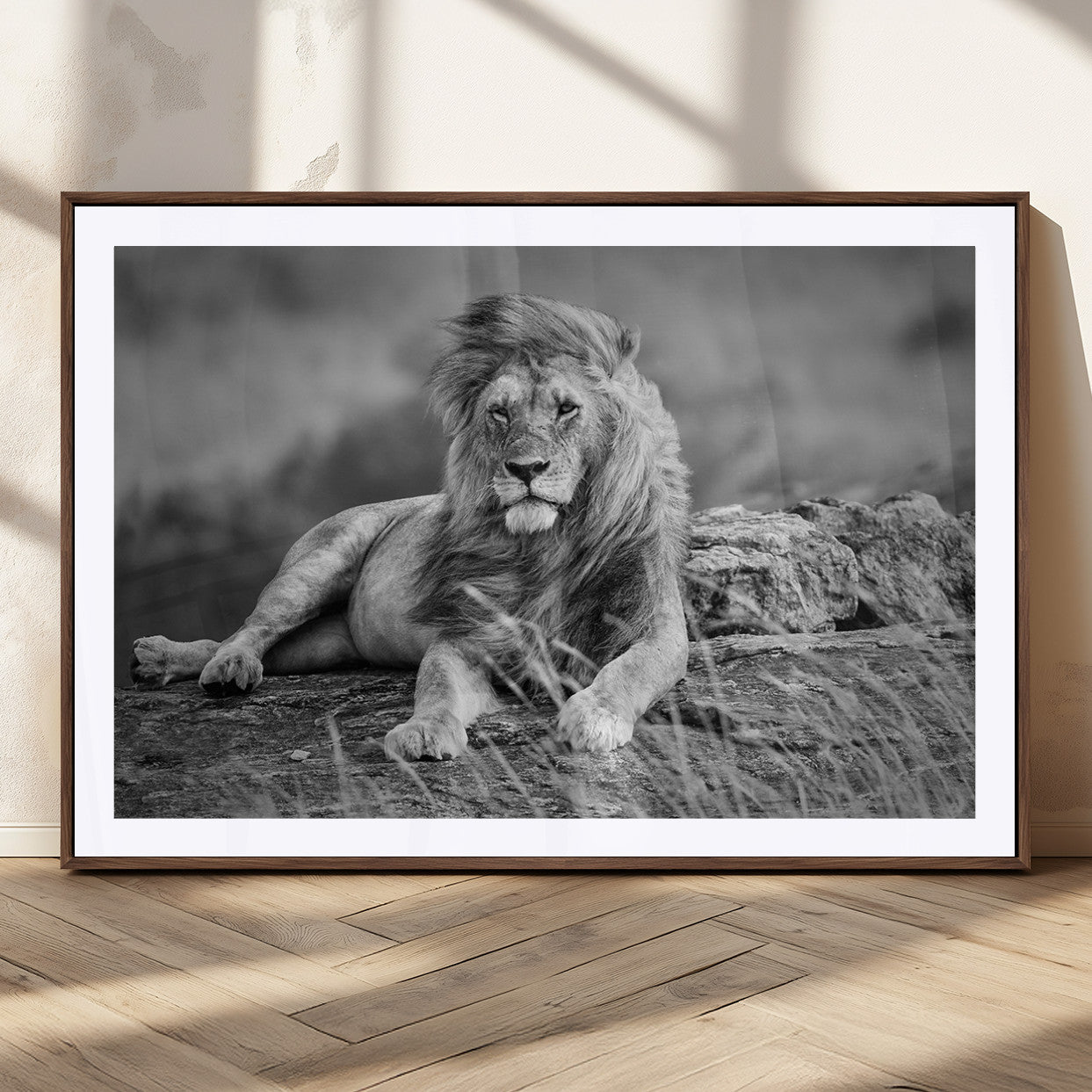MGC-FP-36x24 - King of Forest Lion Wall Art Canvas Print