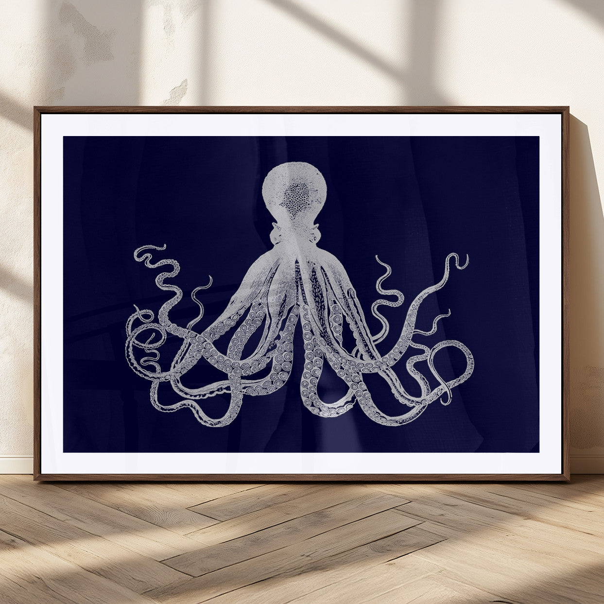 MGC-FP-36x24 - Blue Octopus Wall Art Canvas Print