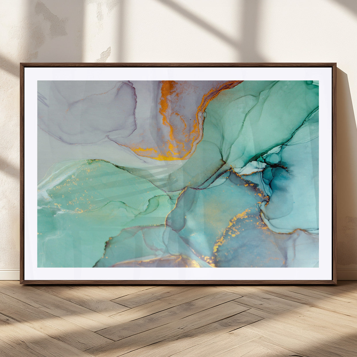 MGC-FP-36x24 - Colorful Marble Fluid Effect Canvas Wall Art Print