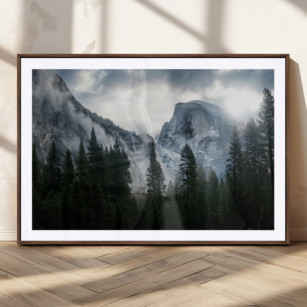 MGC-FP-36x24 - Wall Art Foggy Forest Landscape Canvas Print