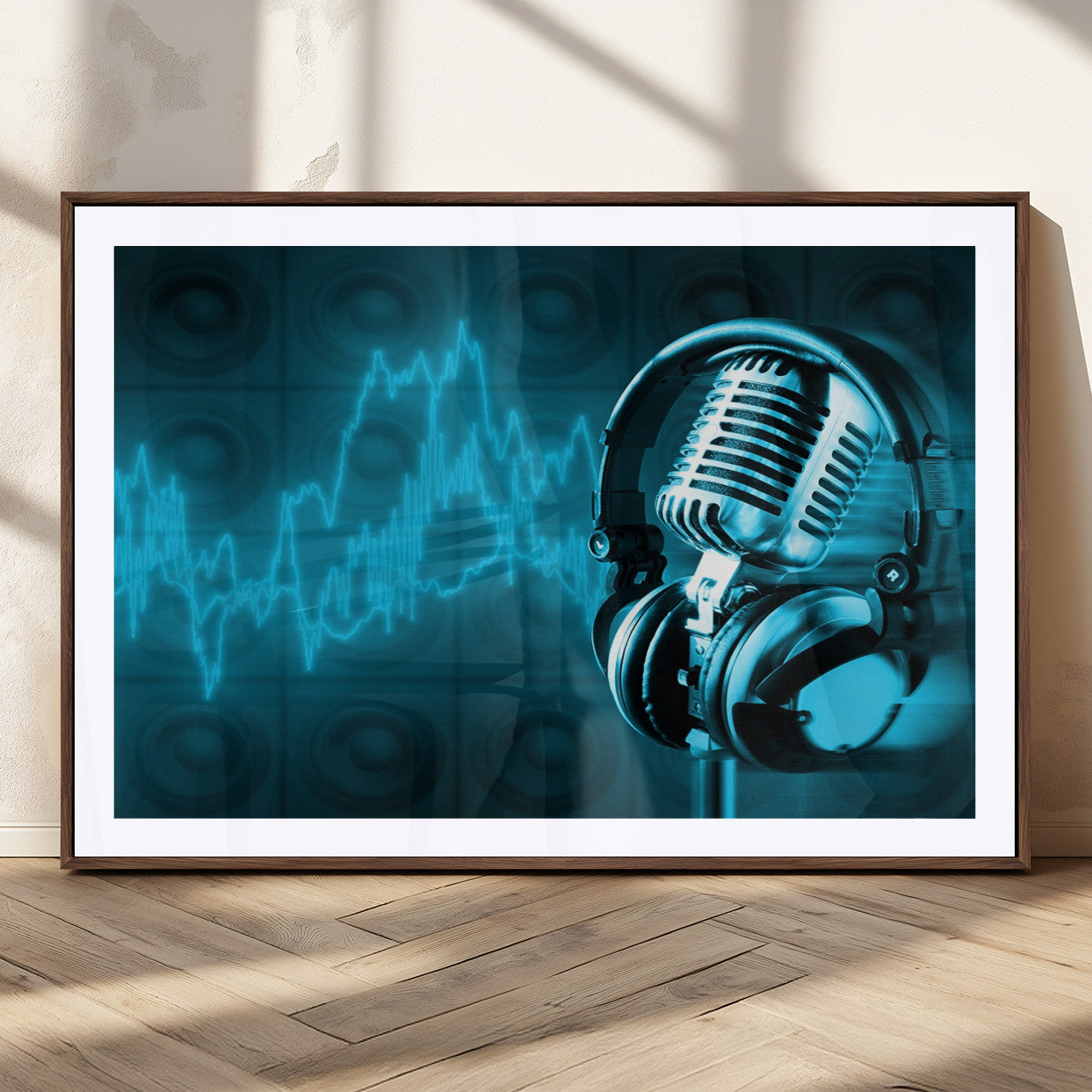 MGC-FP-36x24 - Music and Microphone Wall Art Canvas Print