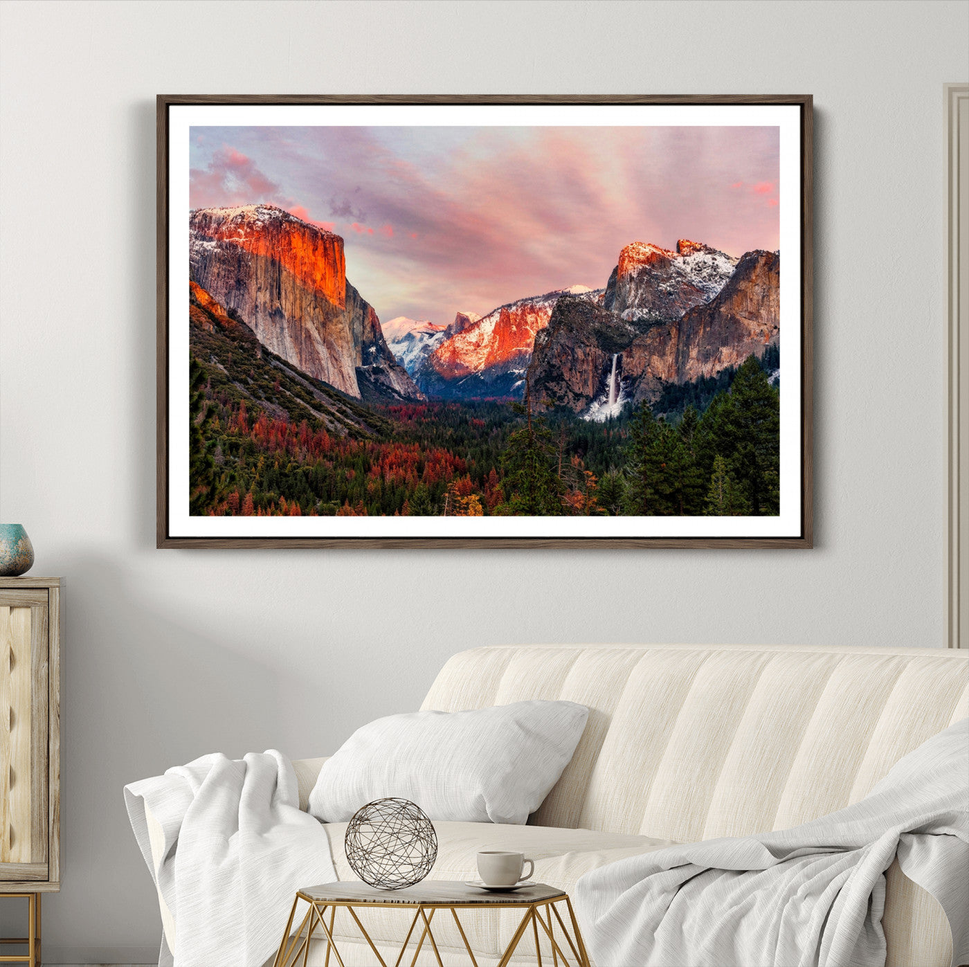 92086-MGC-FP-36x24_Walnut-Yosemite Half Dome Wall Art Canvas Print El Capitan