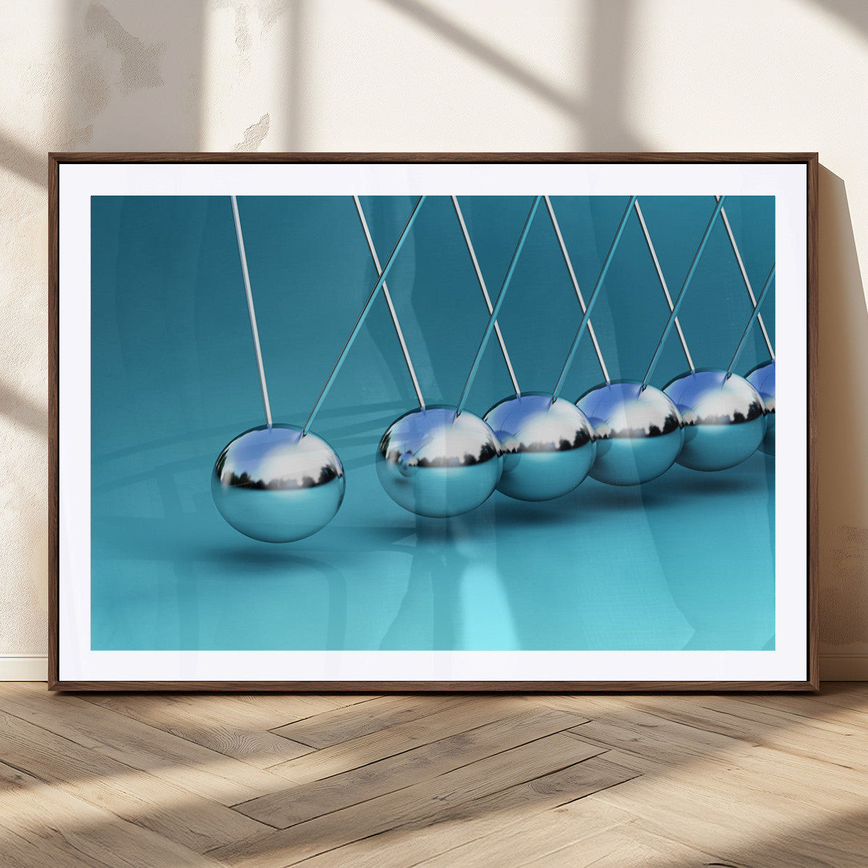 MGC-FP-36x24 - Wall Art Newton's Cradle Canvas Print, Framed Newton Cradle Canvas Print