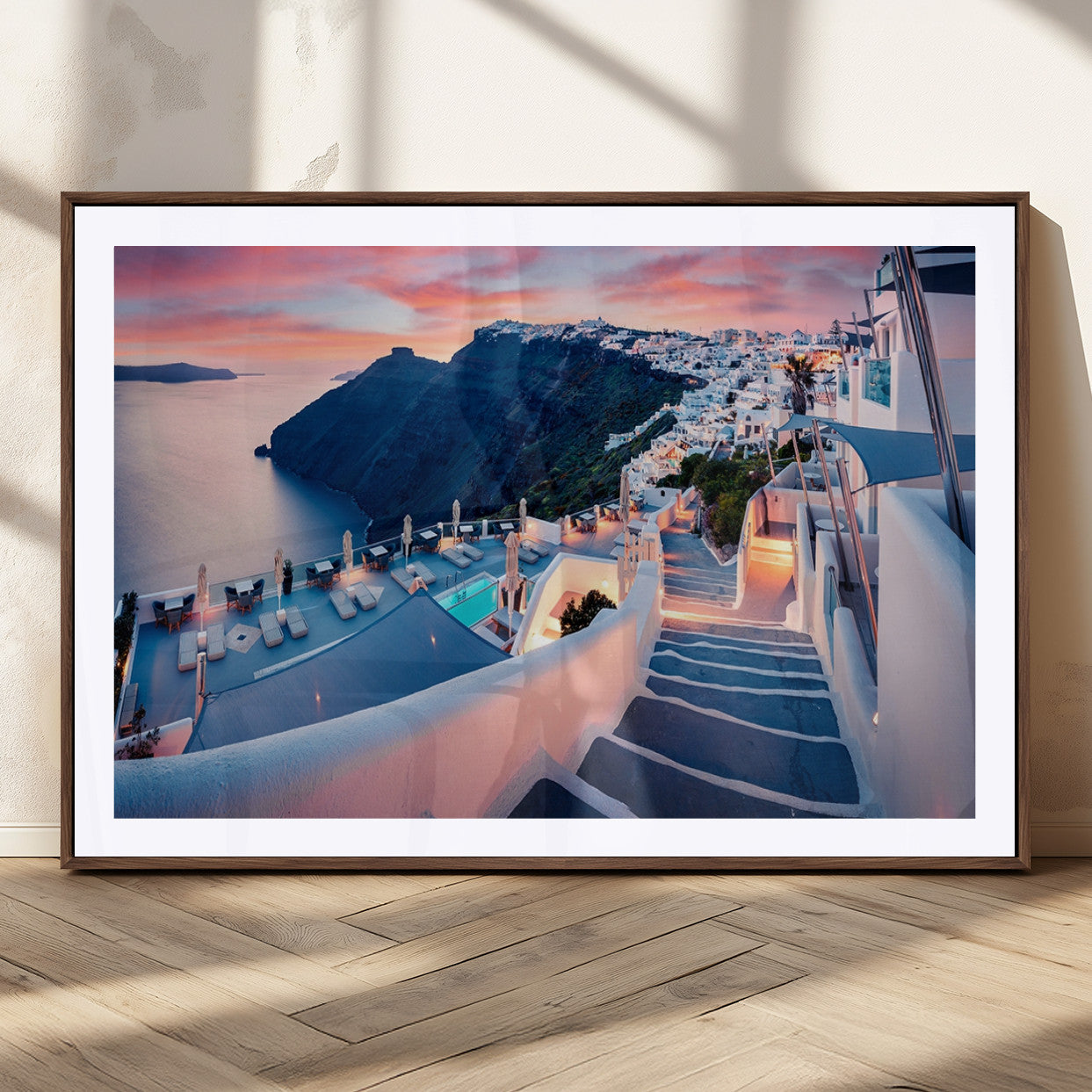 MGC-FP-36x24 - Santorini Island Wall Art Canvas Print
