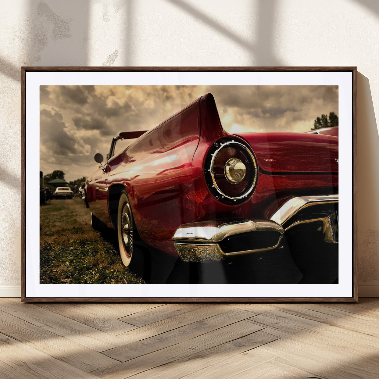 MGC-FP-36x24 - Red Classic Car Wall Art Canvas Print