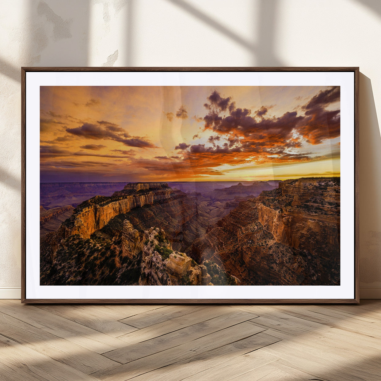 MGC-FP-36x24 - Mesmerizing Sunset from Grand Canyon Nal Park Wall Art, Grand Canyon Canvas Print