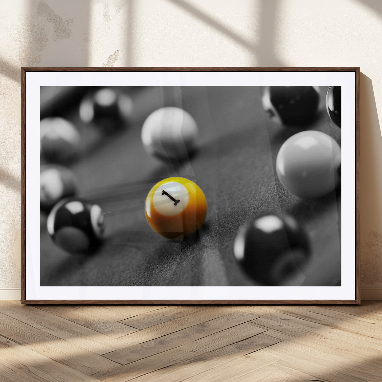 MGC-FP-36x24 - Wall Art Pool Table and Balls Canvas Print
