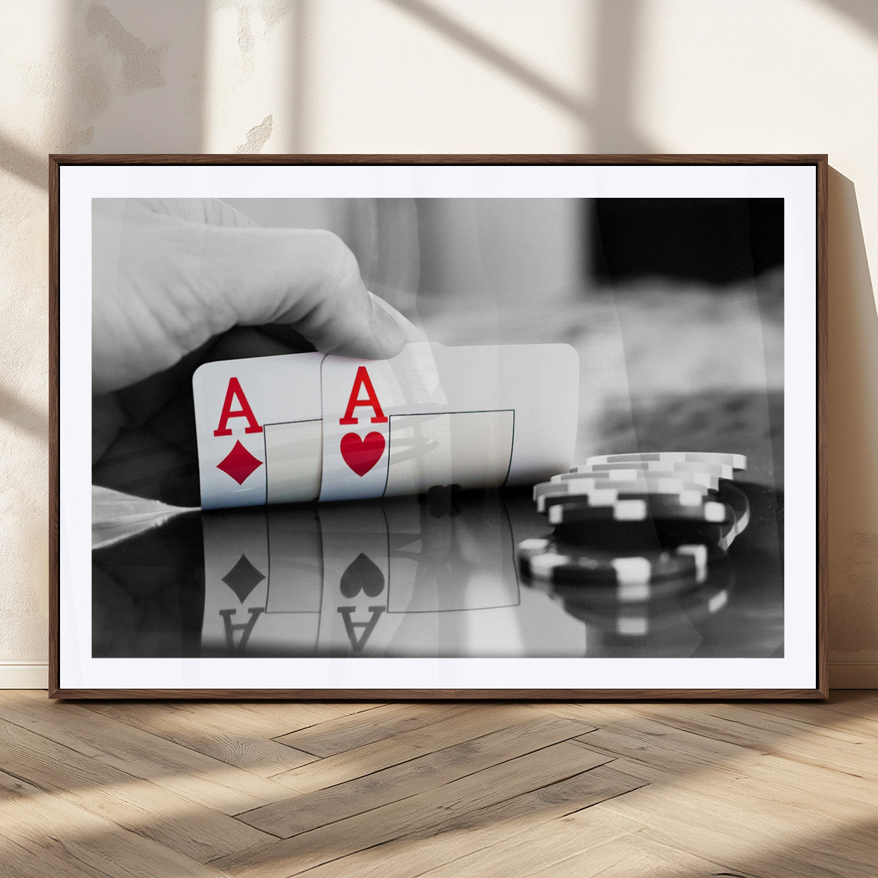 MGC-FP-36x24 - Aces Poker Art Poker Game Wall Art Canvas Print