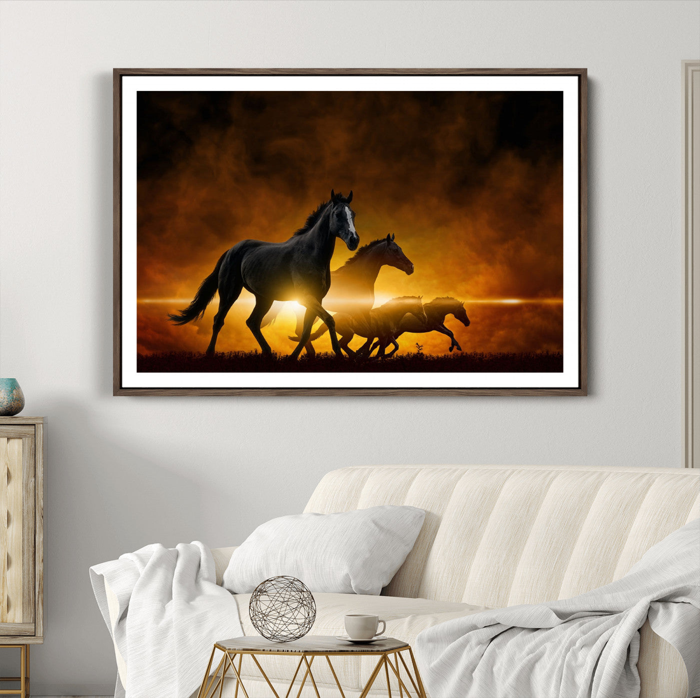 56665-MGC-FP-36x24_Walnut-Horse Wall Art Canvas Print, Multi Panel Animal Canvas Print