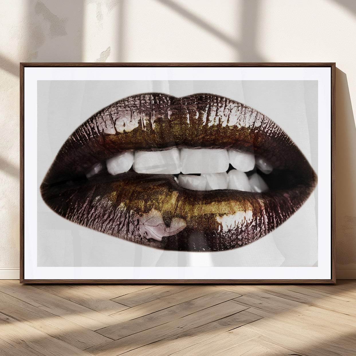 MGC-FP-36x24 - Close Up Lips Wall Art Canvas Print