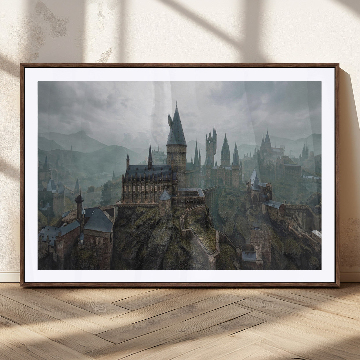 MGC-FP-36x24 - Disney Castle Wall Art Canvas Print, Living Kids Home Room Decor Art Print