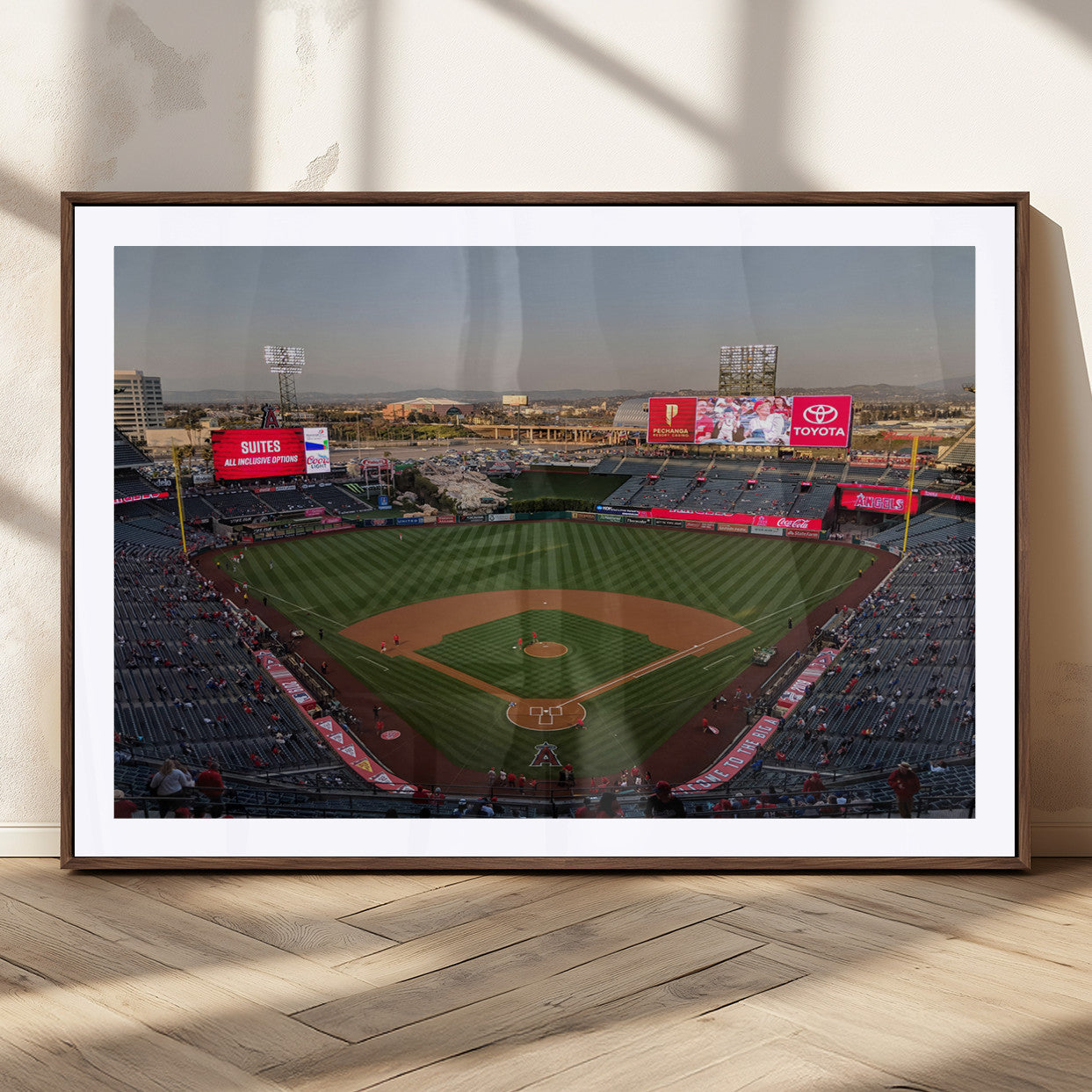 MGC-FP-36x24 - Los Angeles Angels Baseball Canvas Print - Anaheim Angel Stadium Wall Art Canvas Print
