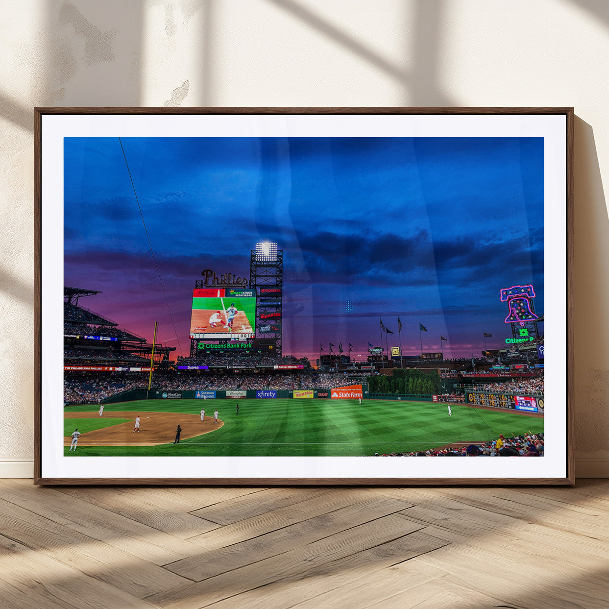 MGC-FP-36x24 - Philadelphia Phillies Baseball Team Print - Philadelphia Citizens Bank Park Stadium Canvas Wall Art