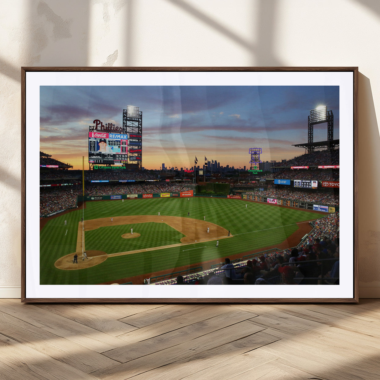 MGC-FP-36x24 - Citizens Bank Park Philadelphia Phillies Wall Art Canvas | 3-Panel Canvas Print of Phillies Stadium