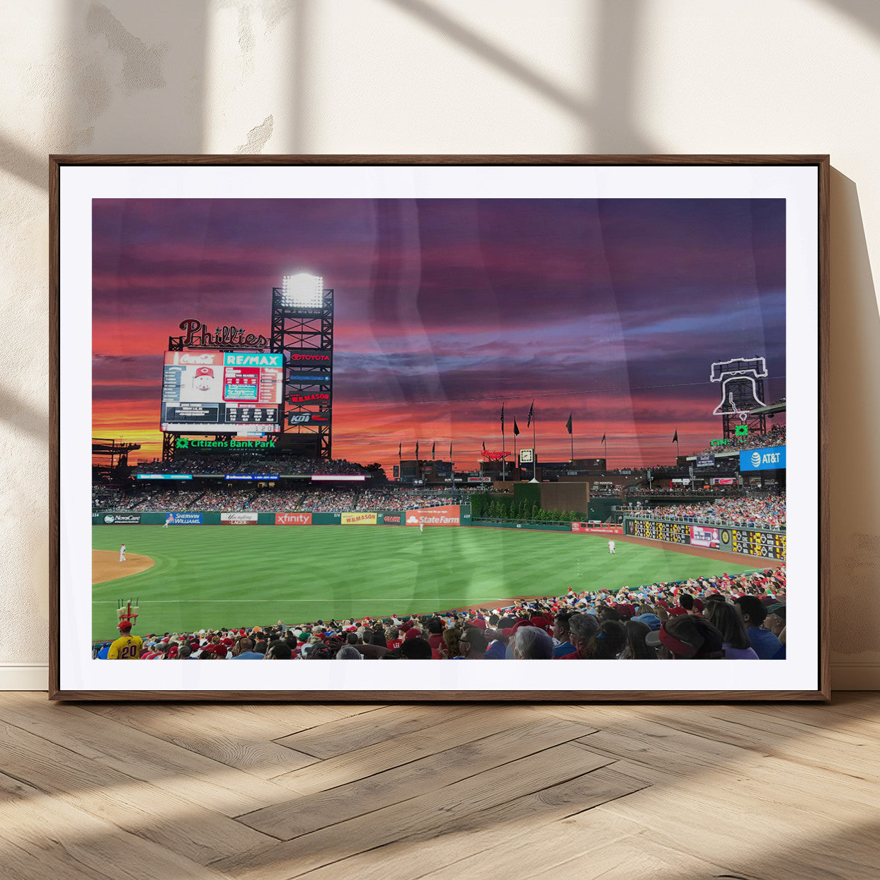 MGC-FP-36x24 - Philadelphia Phillies Baseball Team Print - Philadelphia Citizens Bank Park Stadium Wall Art Canvas