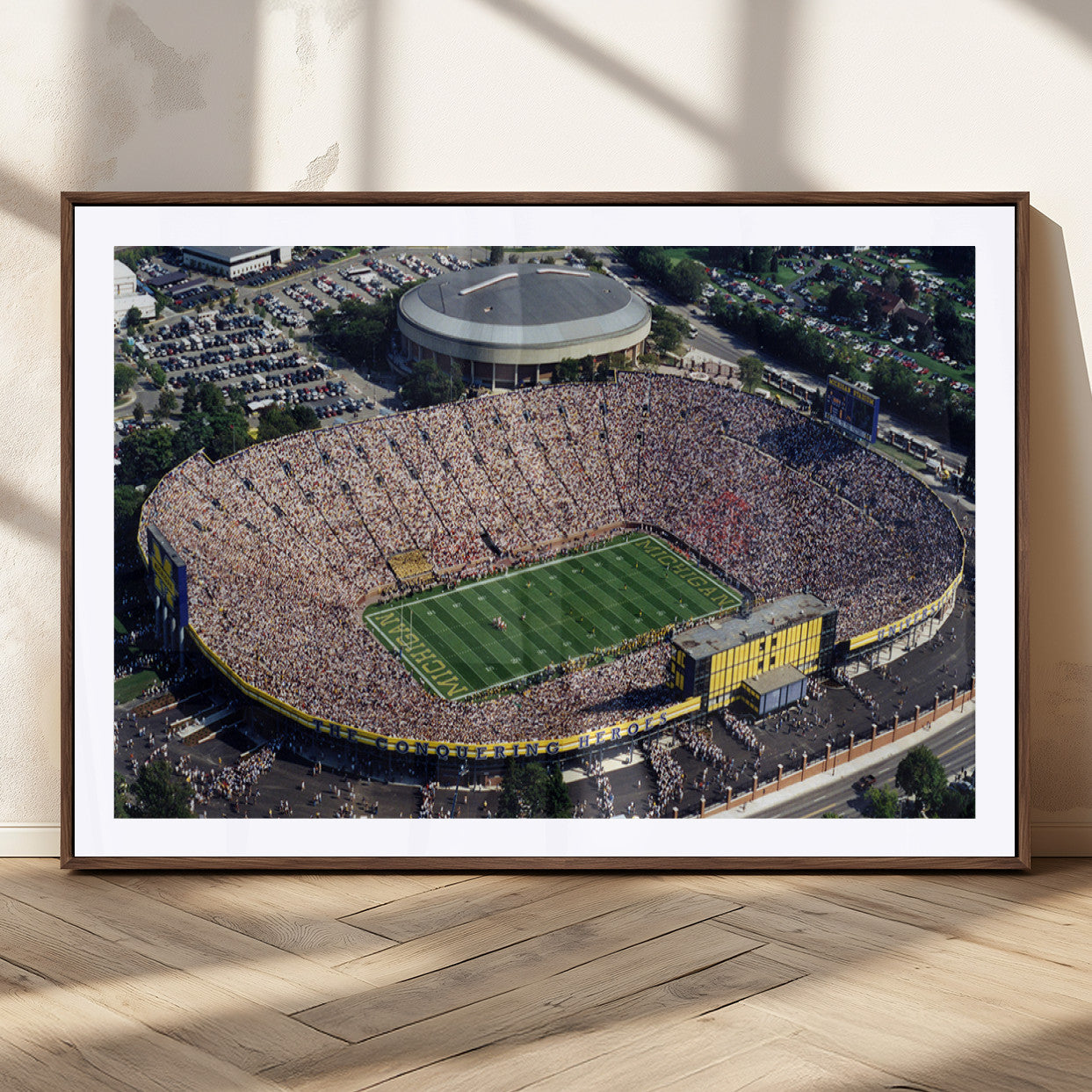 MGC-FP-36x24 - Michigan Wolverines Football Team Print - Ann Arbor Michigan Stadium Print, Michigan Wolverines