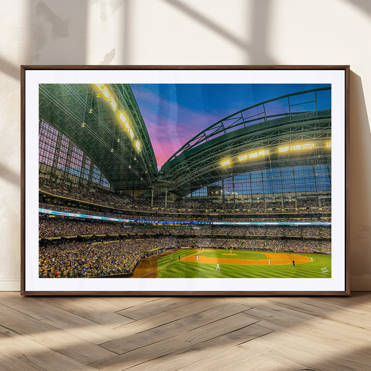 MGC-FP-36x24 - Milwaukee Brewers Baseball Team Print Canvas- American Family Field Stadium Wall Art Canvas Print