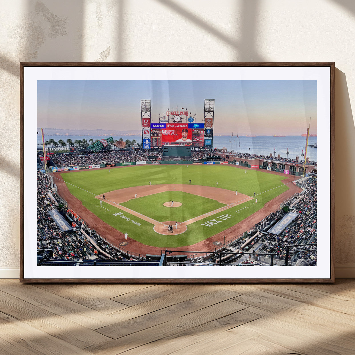 MGC-FP-36x24 - San Francisco Giants Baseball Team Print - Oracle Park Stadium Wall Art Canvas Print