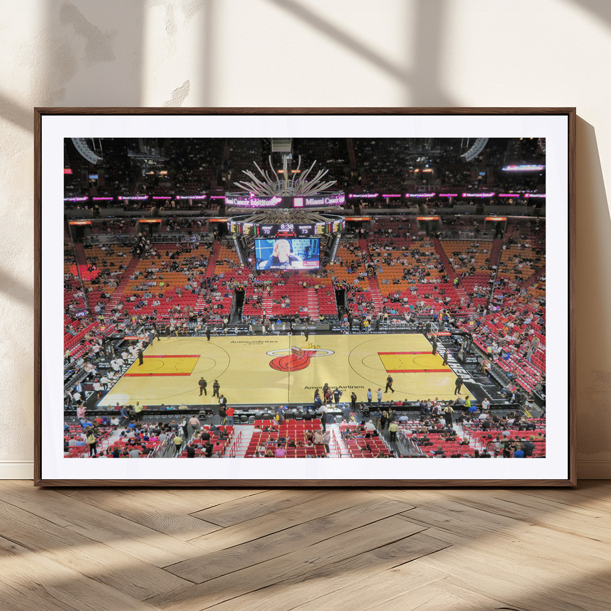 MGC-FP-36x24 - Miami Heat Basketball Team Print Wall Art- Kaseya Center Stadium Wall Art Canvas Print