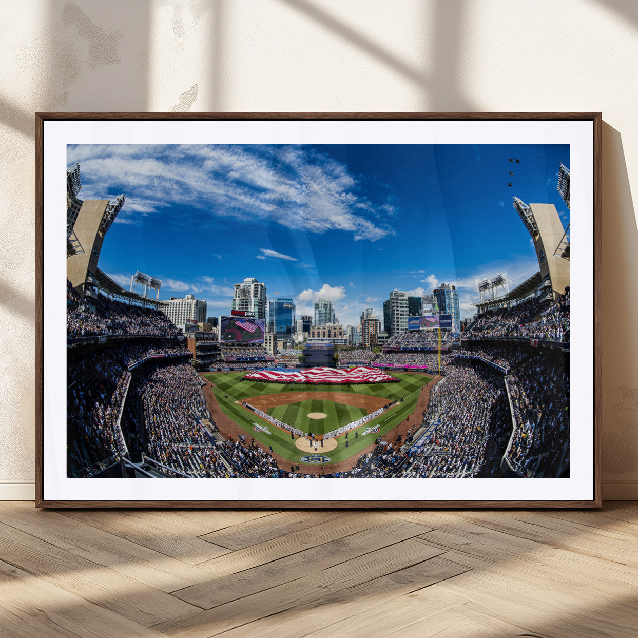 MGC-FP-36x24 - San Diego Padres Baseball Team Print - Petco Park Stadium Wall Art Canvas Print